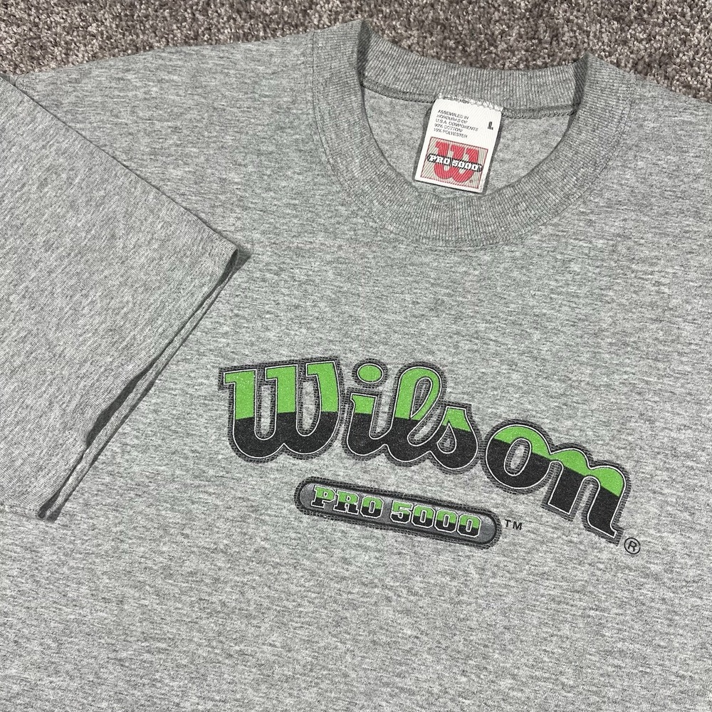 Vintage 1990s Wilson Athletic Gray T Shirt L Basketball Fits XL Heather Grey Tee